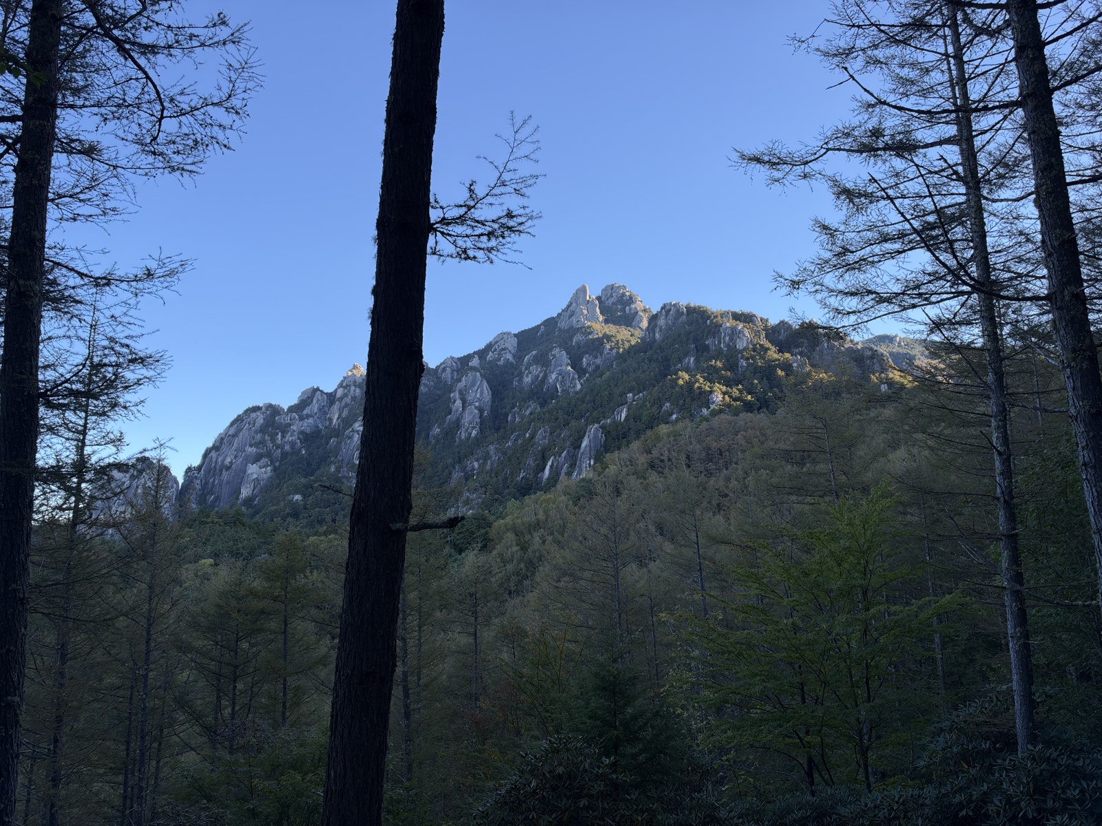 途中から見えた瑞牆山